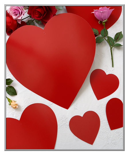 Valentine Shop Red Heart Cutouts Cardstock Valentine Hearts D Blumchen