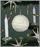 Frosty Snowball spun cotton ornament from Germany