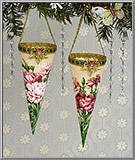 Carnation Bouquet Cornucopia Ornaments