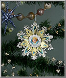 Glorious Angel Star Dresden Christmas ornament from the Blumchen atelier