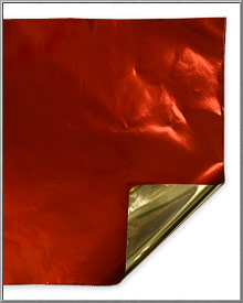 vintage red and gold double sided metallic foil paper from Germany