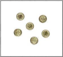 Small 'Deutscher Koenig' Coins vintage Dresden trims
