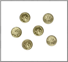 Large 'Deutscher Koenig' Coins vintage Dresden trims