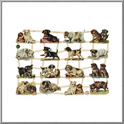 Adorable Puppies Scrap Picture Sheet EF Germany