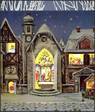 'Little Town of 1946' Christmas Advent calendar from Germany