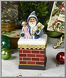 Santa Claus in a Chimney Christmas ornament