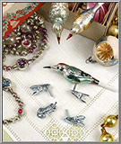 Silver Bird Leg ornament clips