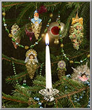 Fanciful Lametta Tinsel Icicle Christmas ornaments