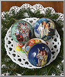 Heavenly Angels paper mache ornament ball boxes