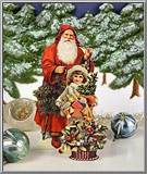 Victorian Santa and Child pop-out Christmas Card