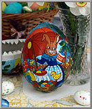 link to Vintage Frau Hase paper mache Easter egg
