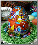 Vintage Herr Hase paper mache Easter egg