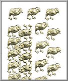 Baby Easter Chicks - Gold Dresden Foil Paper Die-Cut Trims from Germany