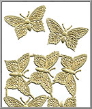 Filigree Butterflies - Gold Dresden Foil Paper Die-Cut Trims from Germany