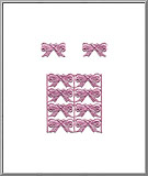 Fancy Ribbon Bows - Pink Dresden Foil Paper Die-Cut Trims from Germany