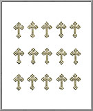 Holy Cross - Gold Dresden Foil Paper Die-Cut Trims from Germany