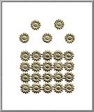 Marguerite Daisies - Gold Dresden Foil Paper Die-Cut Trims from Germany