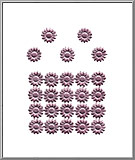 Marguerite Daisies - Pink Dresden Foil Paper Die-Cut Trims from Germany
