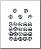 Marguerite Daisies - Silver Dresden Foil Paper Die-Cut Trims from Germany