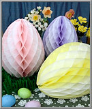 Honeycomb tissue Easter egg decorations