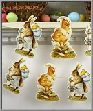 Easter Rabbits and Chicks die-cuts garland