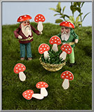 1960s Mini Mushrooms Die-Cuts, made in Western Germany