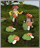 1960s Mushroom and Clover Die-Cuts, made in Western Germany