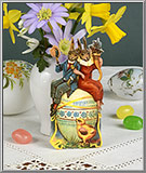 Easter Sunday Bunny Couple Die-Cut Scraps by Courtier, England