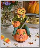 Mr Pumpkin Carves a Jack-O-Lantern ornament