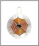 Spider in a Web Halloween spun glass ornament