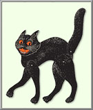 Jointed Halloween Scratch Cat cutout