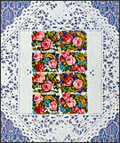 Roses and Houseshoe Bouquets antique scraps