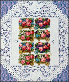 Roses and Wheelbarros Bouquets antique scraps