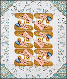 Holy Infant Jesus in a Manger vintage scraps