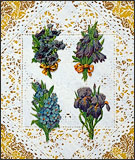 Swiss Flowers vintage die-cut scraps
