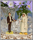 First Communion Boy and Girl small antique scraps