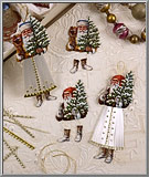 1890s Antique Santa Claus die-cuts set