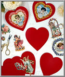 4" Red Valentine Heart Cutouts