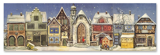 Little Town of 1946 historical Advent calendar from Germany