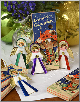 'Cute Cherubic Angel' nostalgic Christmas ornaments from the Blumchen Atelier