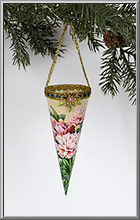 Carnation Bouquet Cornucopia Ornament A