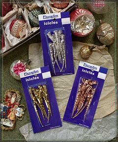 Details about   Set Of 4 Old-Fashioned Gold Tinsel Icicles Heavyweight Lametta 5'' long 