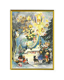 'Angel Stairway to Heaven' Advent design Christmas card, made in Germany by Richard Sellmer Verlag