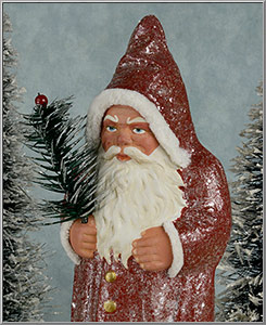Red Belsnickle Santa made in Western Germany