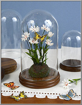 Pyrex Clear Glass Display Domes made by Corning Glass