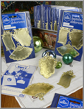 Vintage 1986 Victorian Ornaments Die-Cut Gold Dresdens West Germany
