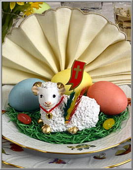 'Baranek Wielkanocny' traditional Polish Easter lamb figurine