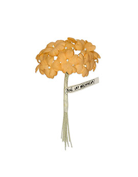 Light Orange Impatiens, fabric flower nosegay made in Korea