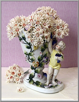 White Field Daisies vintage fabric flowers from Japan