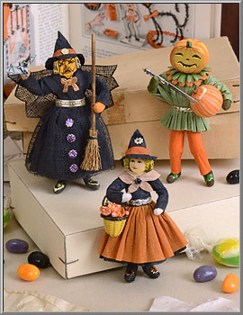 Blumchen Halloween cotton batting ornaments 